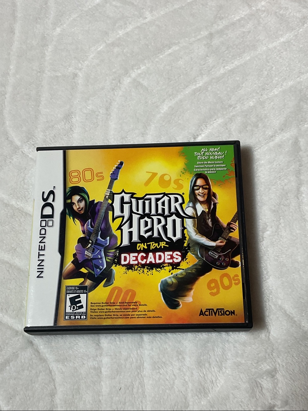 Nintendo DS Guitar Hero: On Tour Decades – Yellow Cover Art